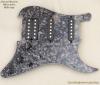 STRATOCASTER ELECTRIC GUITAR PICKGUARD HSS BLACK PEARL LOADED WITH BLACK PARTS